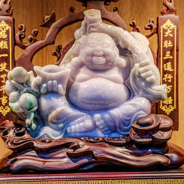 Tượng Phật Di Lặc Ngồi Đá Ngọc 35cm - VPPT064