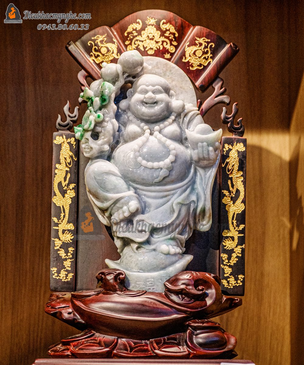 Tượng Phật Di Lặc Đứng Đá Ngọc 45cm - VPPT066