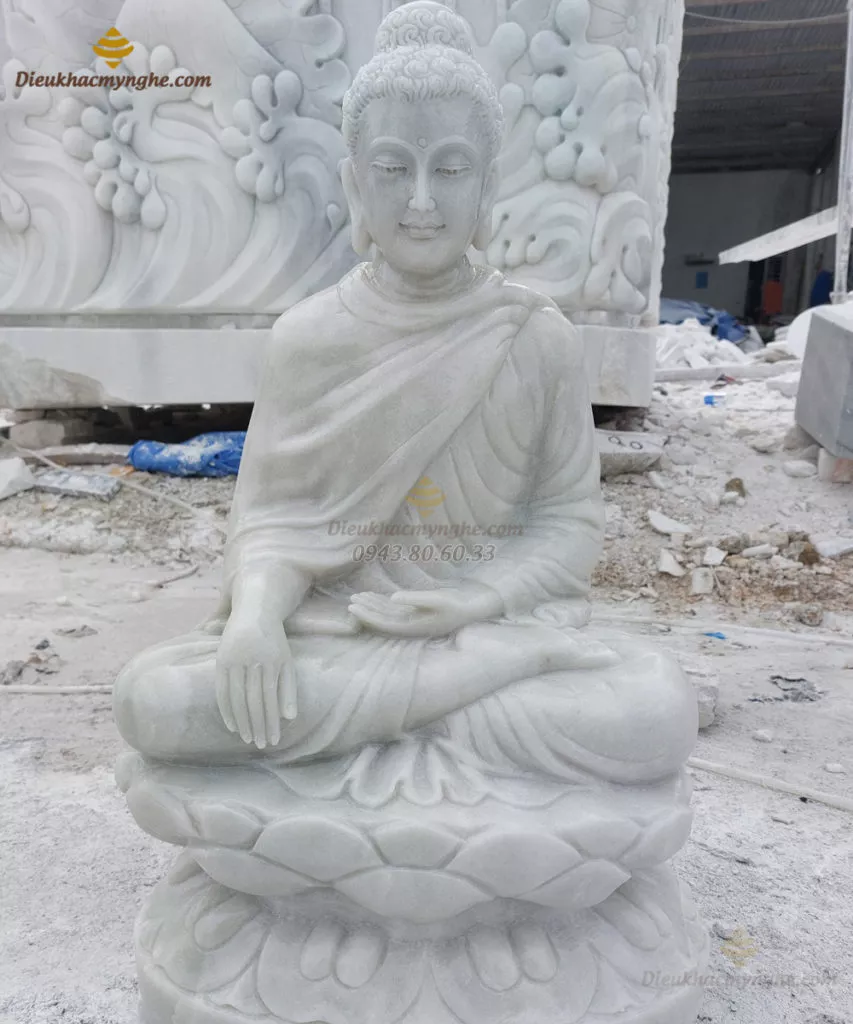 tượng phật thích ca bằng đá 60cm