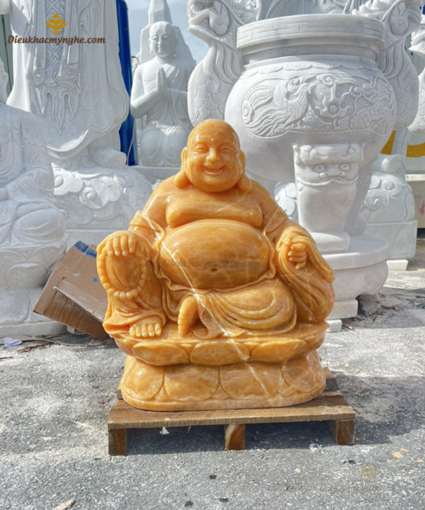 Tượng Đức Phật Di Lặc Đá Ngọc Vàng – DL002
