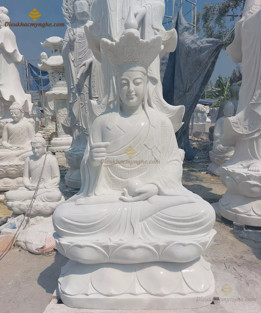 tượng địa tạng ngồi bằng đá