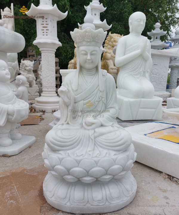 Tượng Địa Tạng Ngồi Bằng Đá – DT008