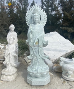 Tượng Quan Âm Đá Tự Nhiên Đẹp, Tôn Nghiêm – TQA009