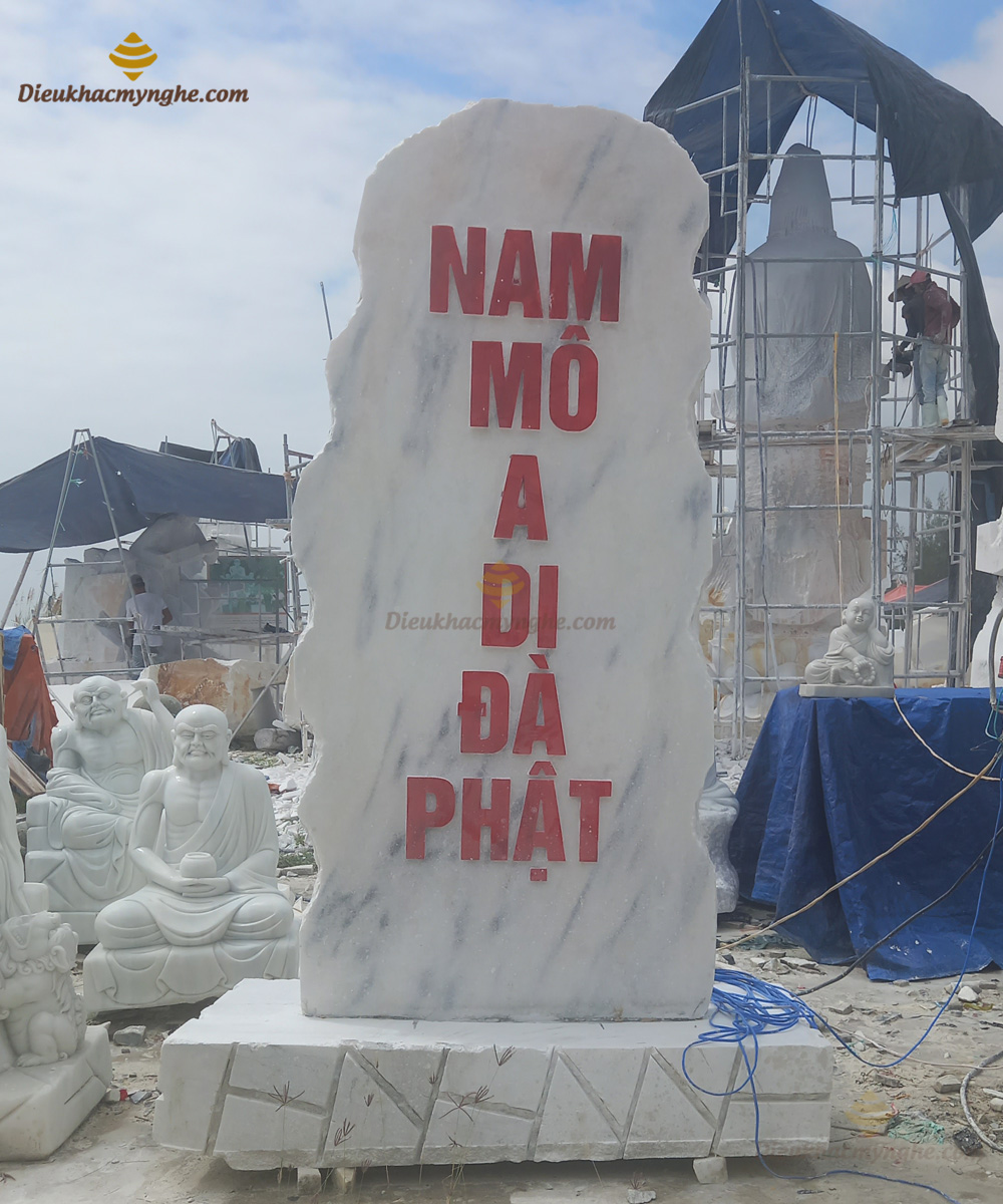 Bảng Hiệu Đá “Nam Mô A Di Đà Phật” – Tạo Điểm Nhấn Trang Nghiêm Cho Không Gian Tâm Linh