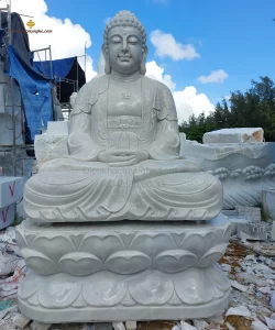 Tượng Phật Adida bằng đá trắng 2M
