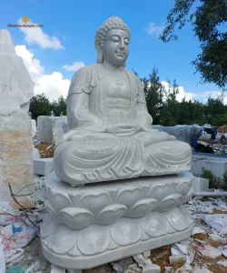 Tượng Phật Adida bằng đá trắng 2M